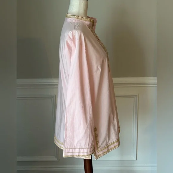 Nicoblu Maharani Tunic Blush Pink Embroidered in Gold Filigree Top size PXL - Picture 4 of 13
